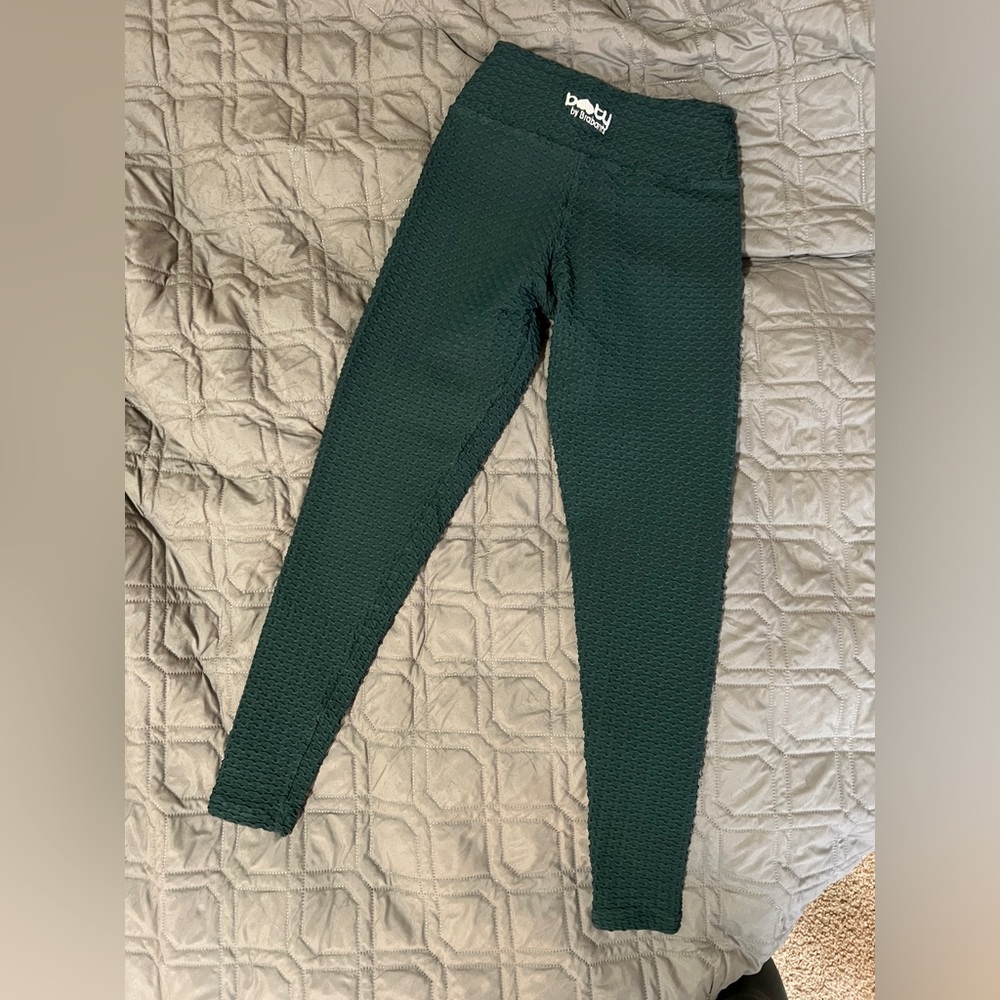 Booty by Brabants full length croco skin leggings - dark green